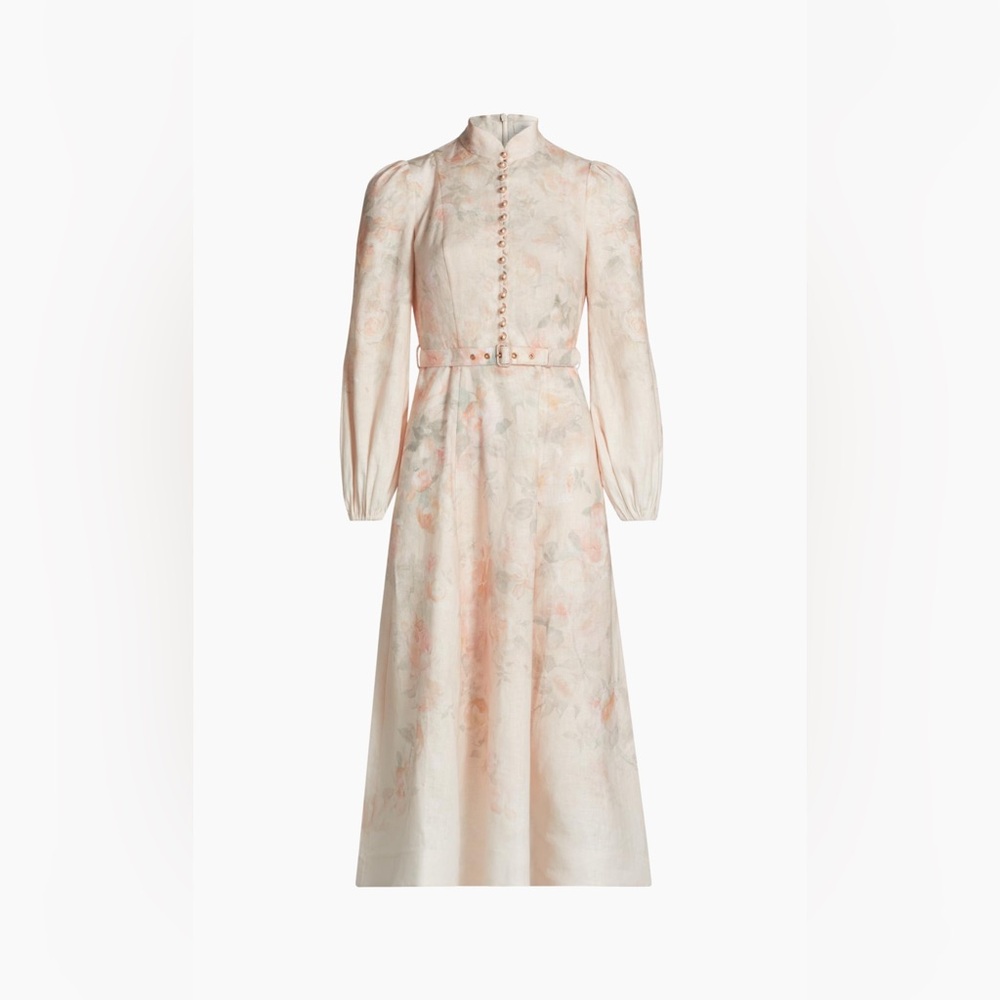 Zimmermann Pastel Floral Long Sleeve Dress